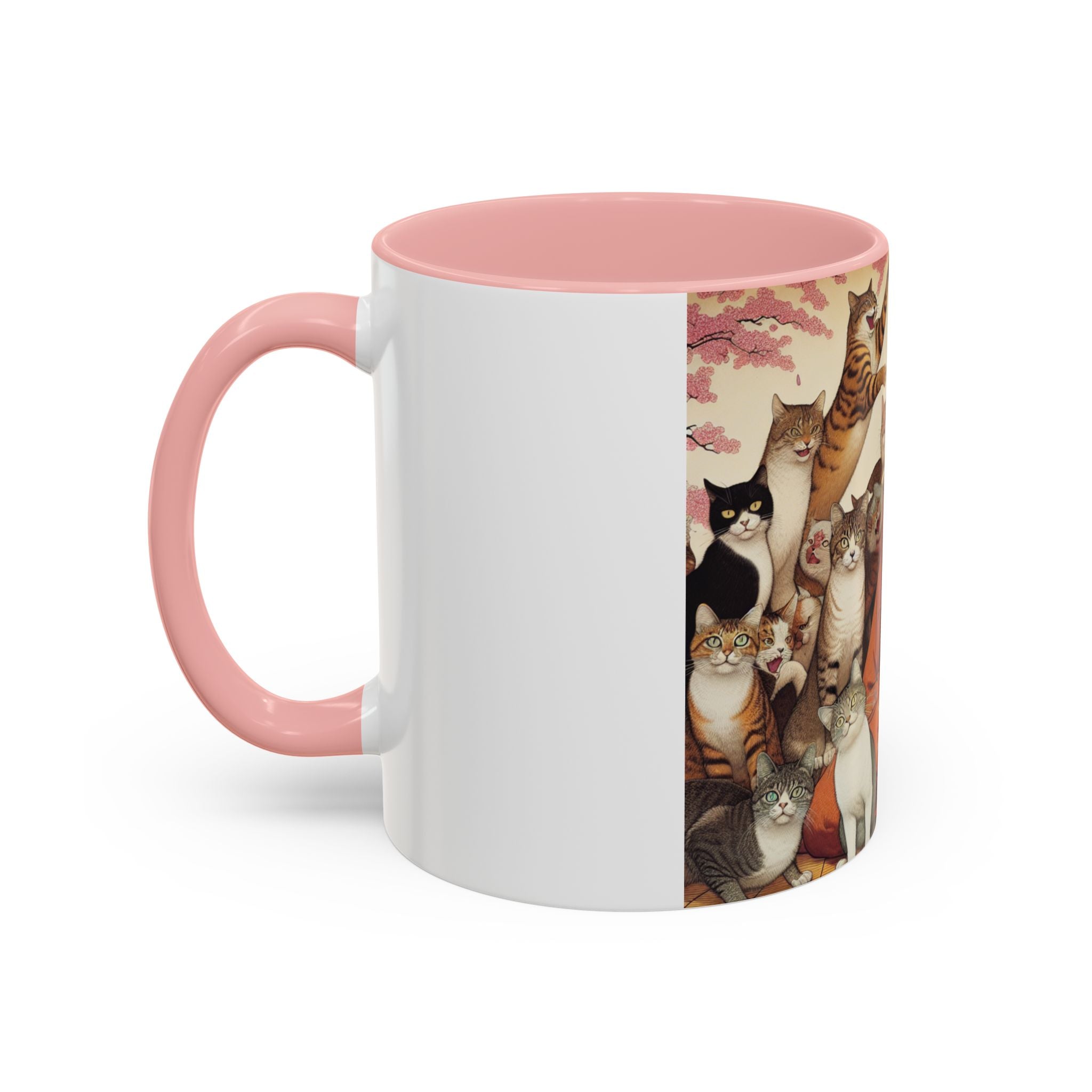 The Cats Made Me Do It Accent Coffee Mug (11, 15oz)