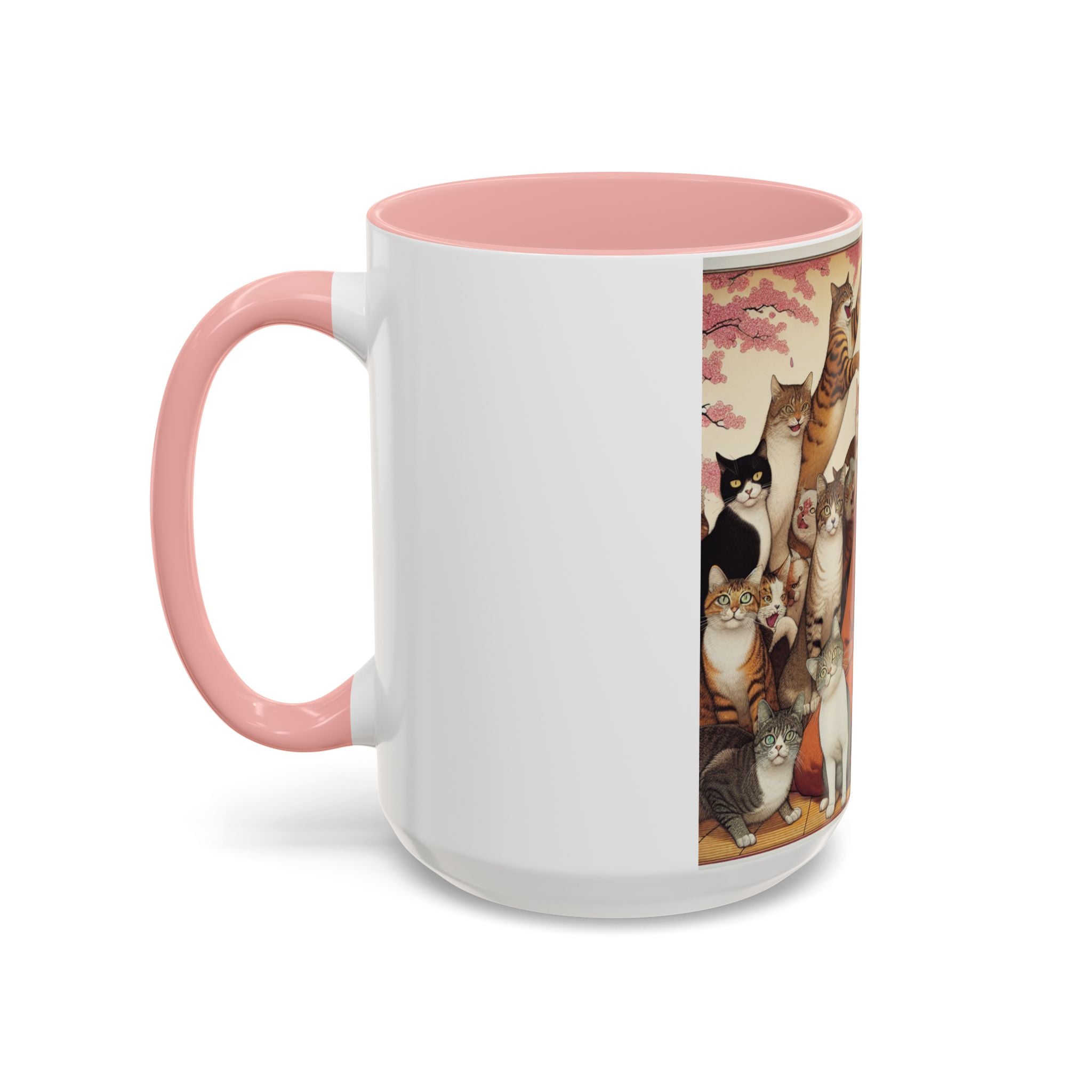 The Cats Made Me Do It Accent Coffee Mug (11, 15oz)