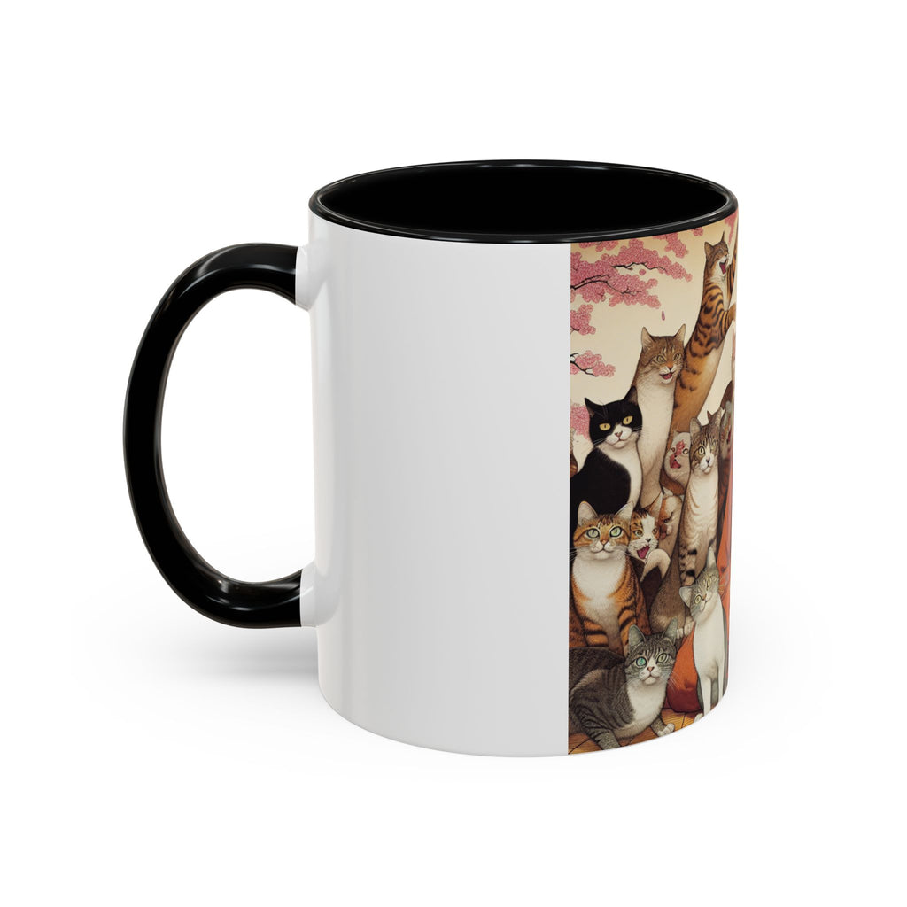 The Cats Made Me Do It Accent Coffee Mug (11, 15oz)