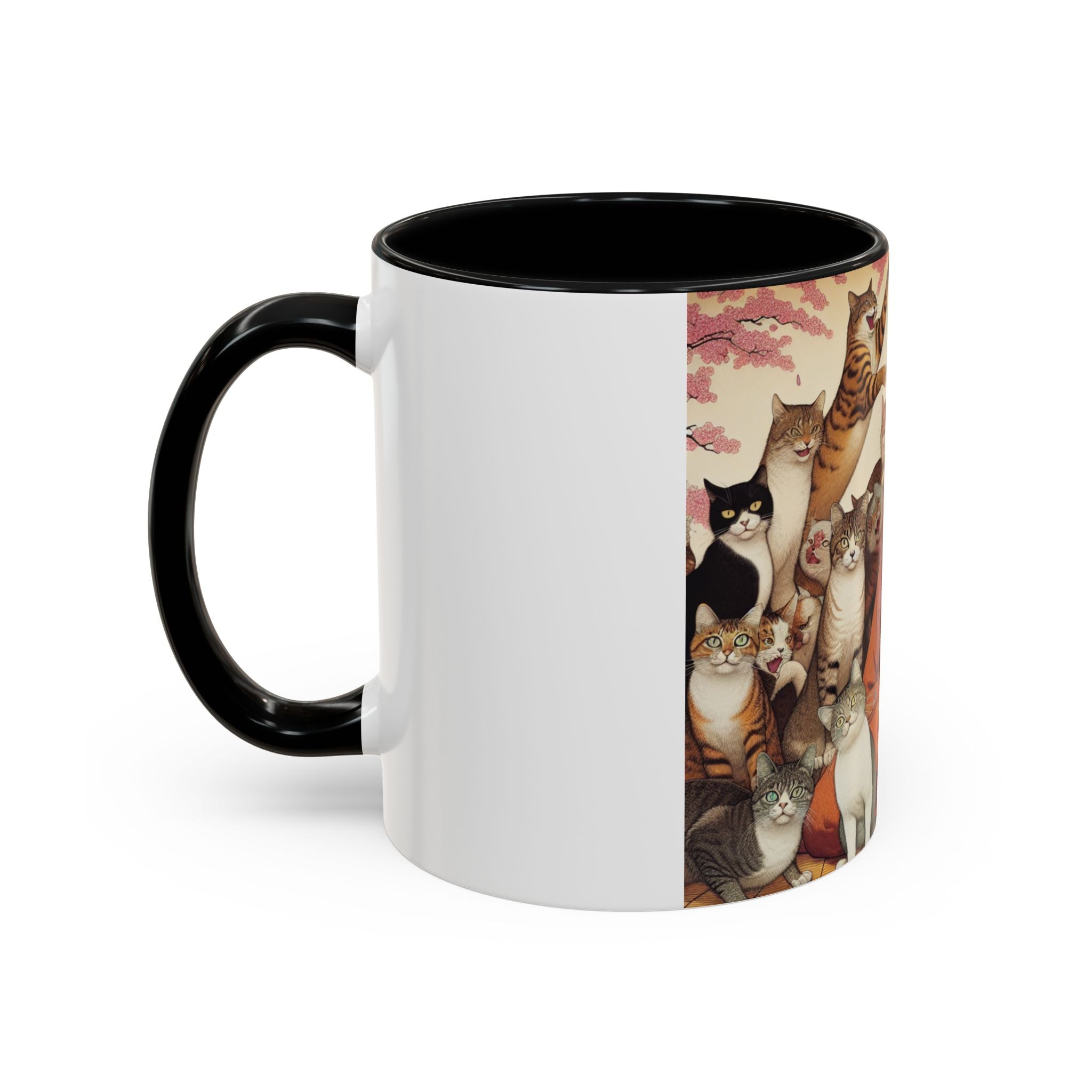 The Cats Made Me Do It Accent Coffee Mug (11, 15oz)