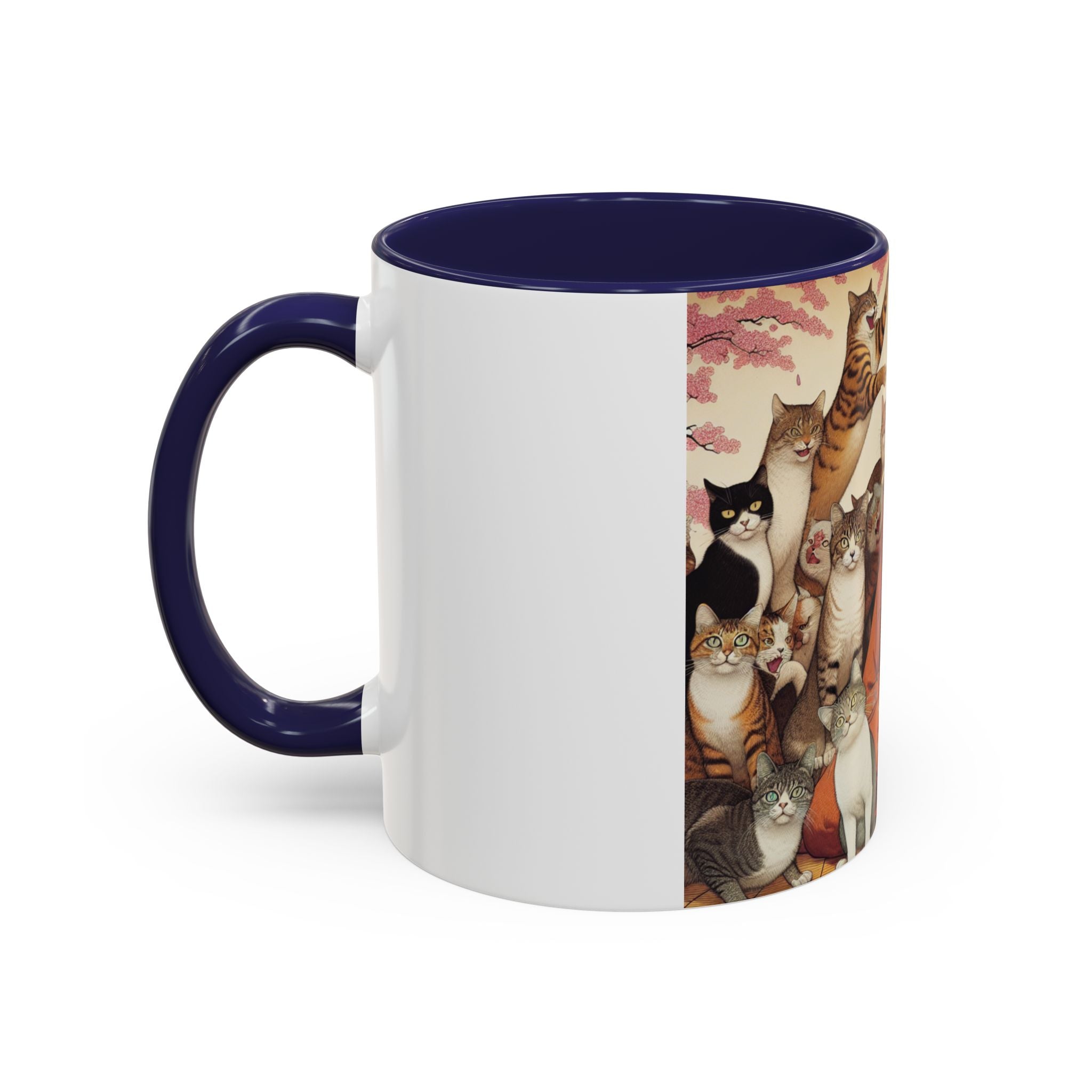 The Cats Made Me Do It Accent Coffee Mug (11, 15oz)