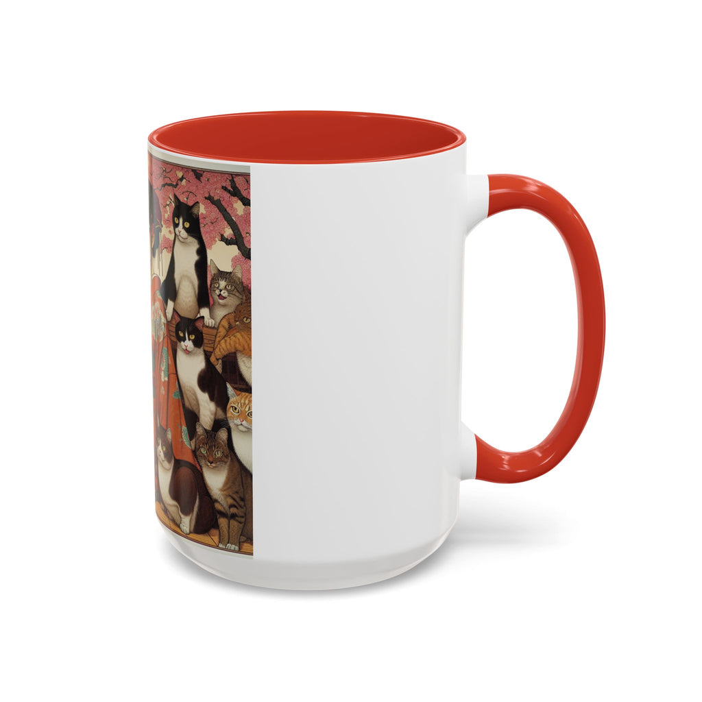 The Cats Made Me Do It Accent Coffee Mug (11, 15oz)