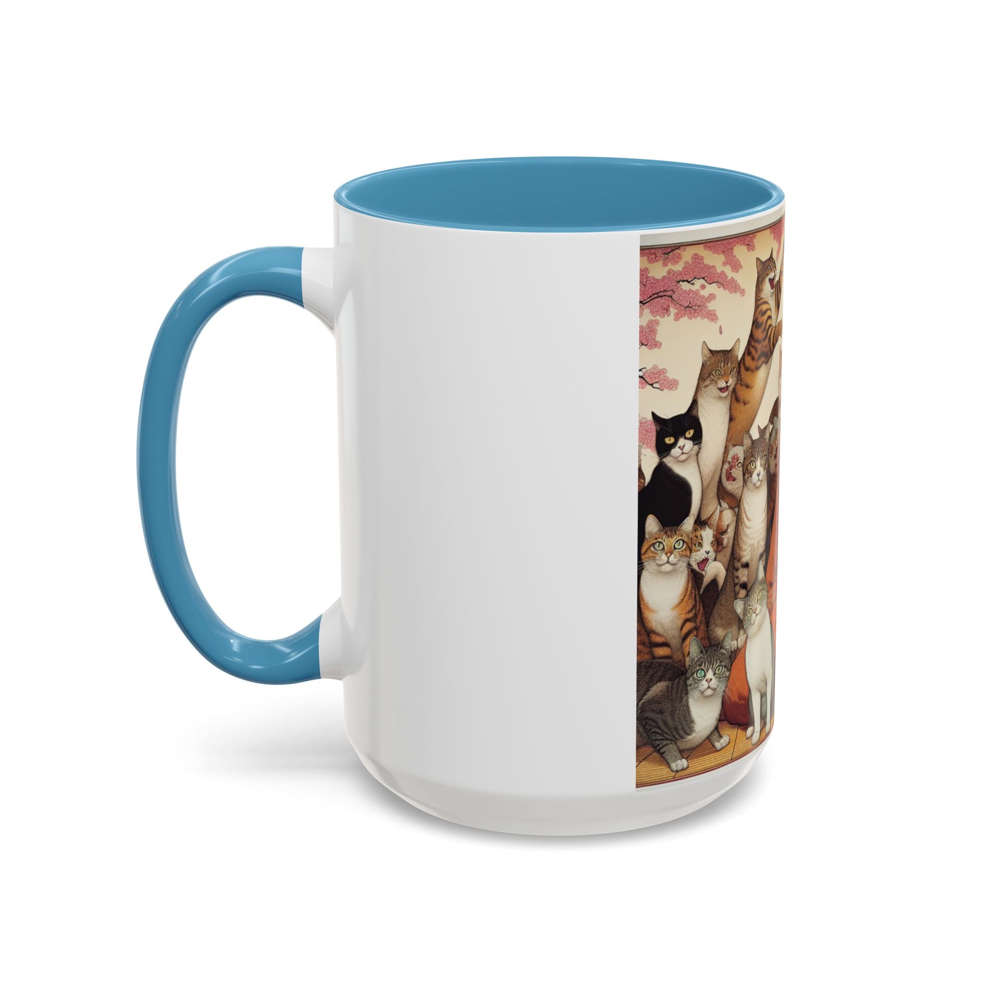 The Cats Made Me Do It Accent Coffee Mug (11, 15oz)