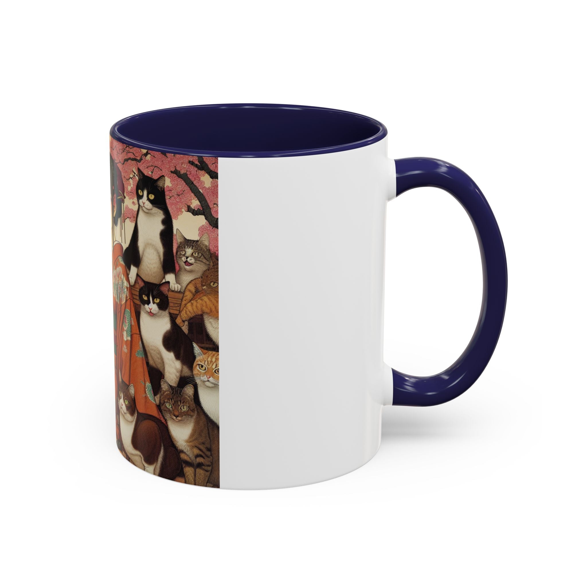 The Cats Made Me Do It Accent Coffee Mug (11, 15oz)