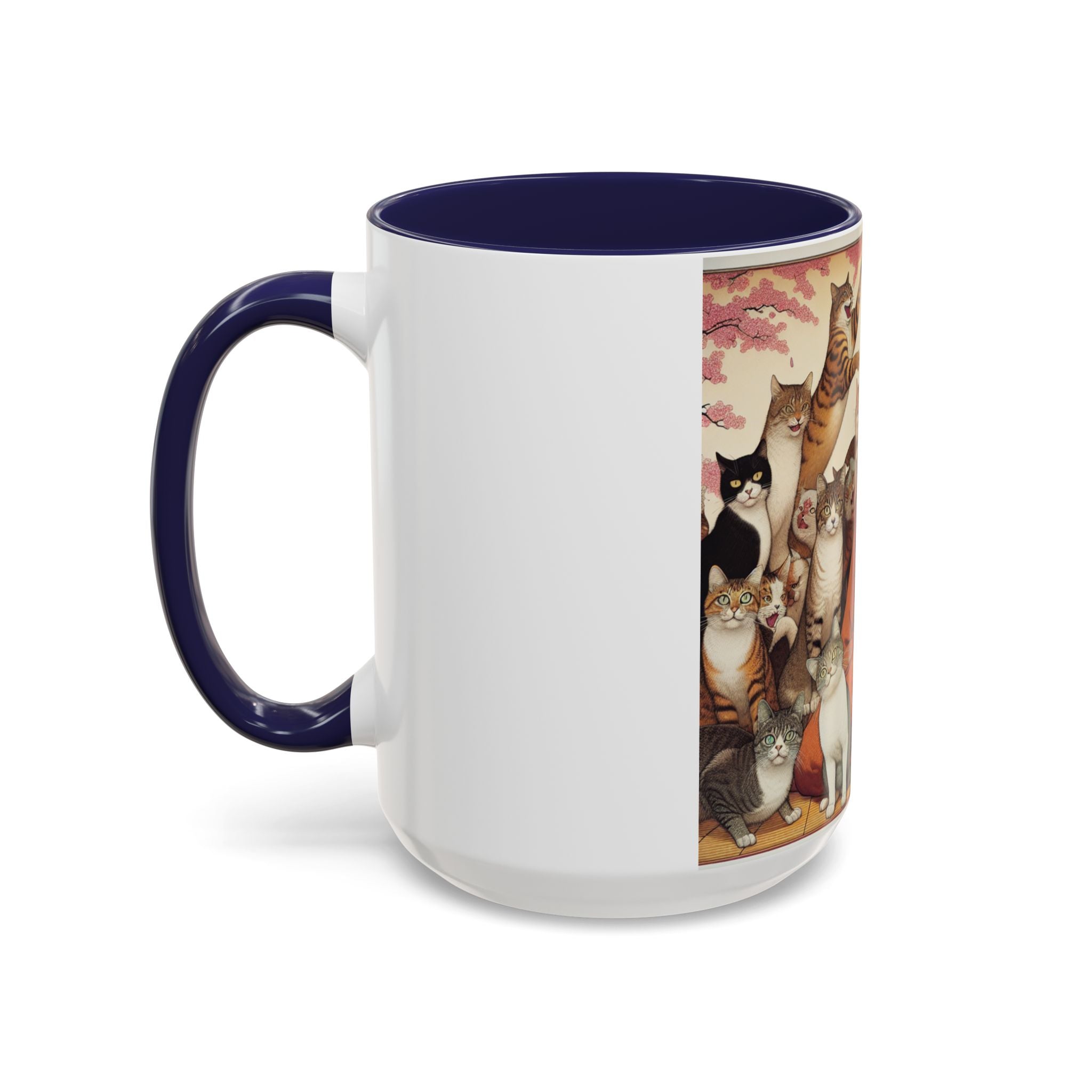 The Cats Made Me Do It Accent Coffee Mug (11, 15oz)