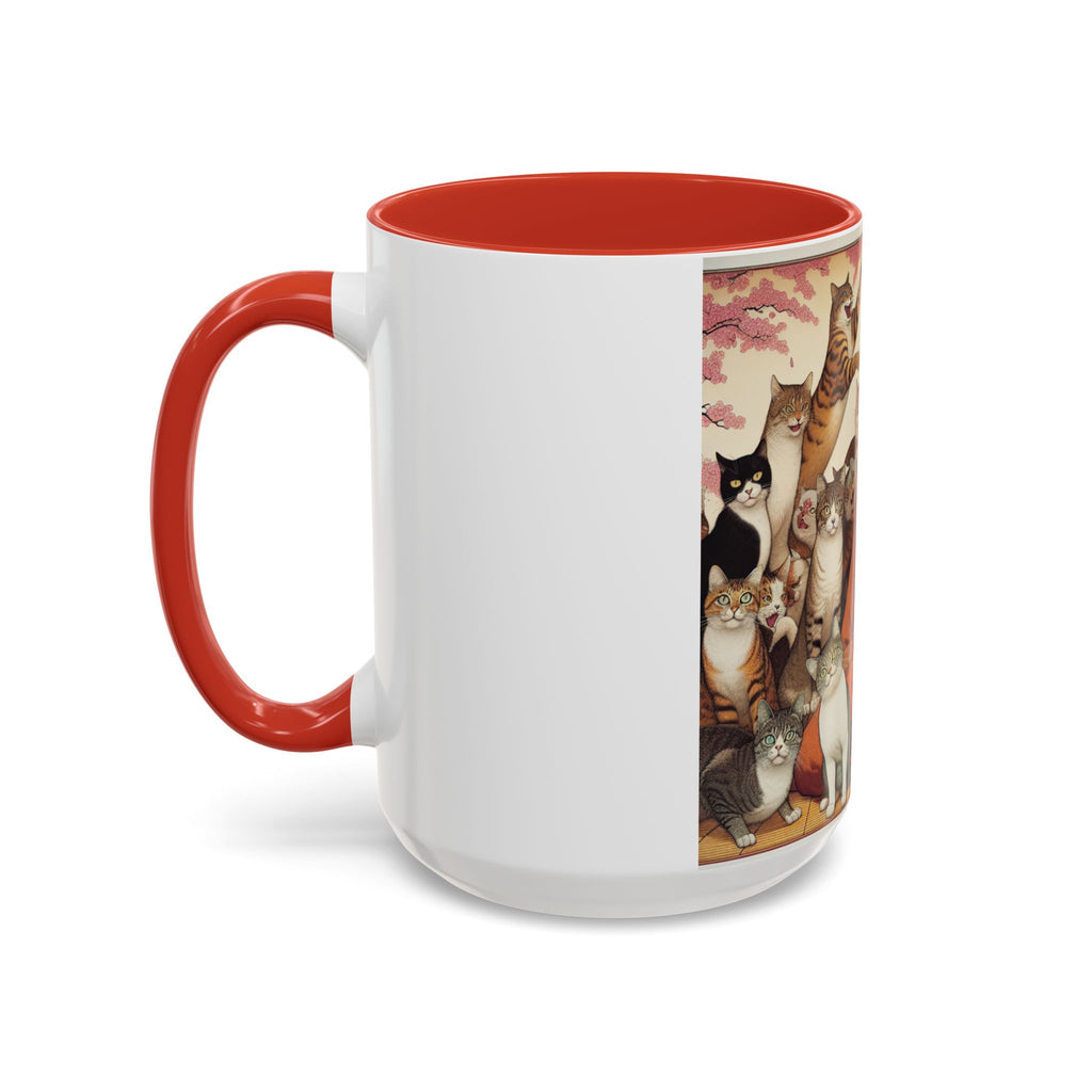 The Cats Made Me Do It Accent Coffee Mug (11, 15oz)