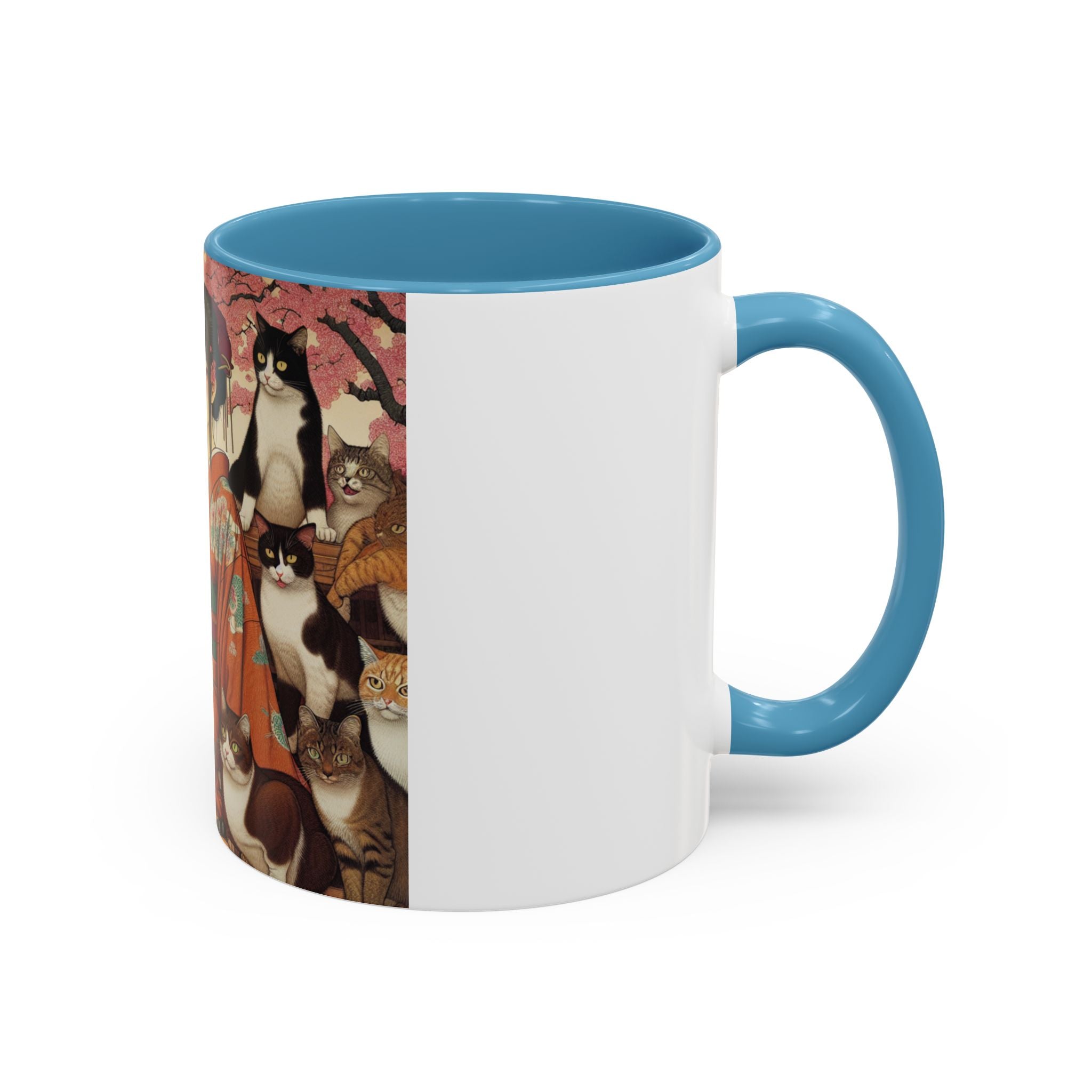 The Cats Made Me Do It Accent Coffee Mug (11, 15oz)