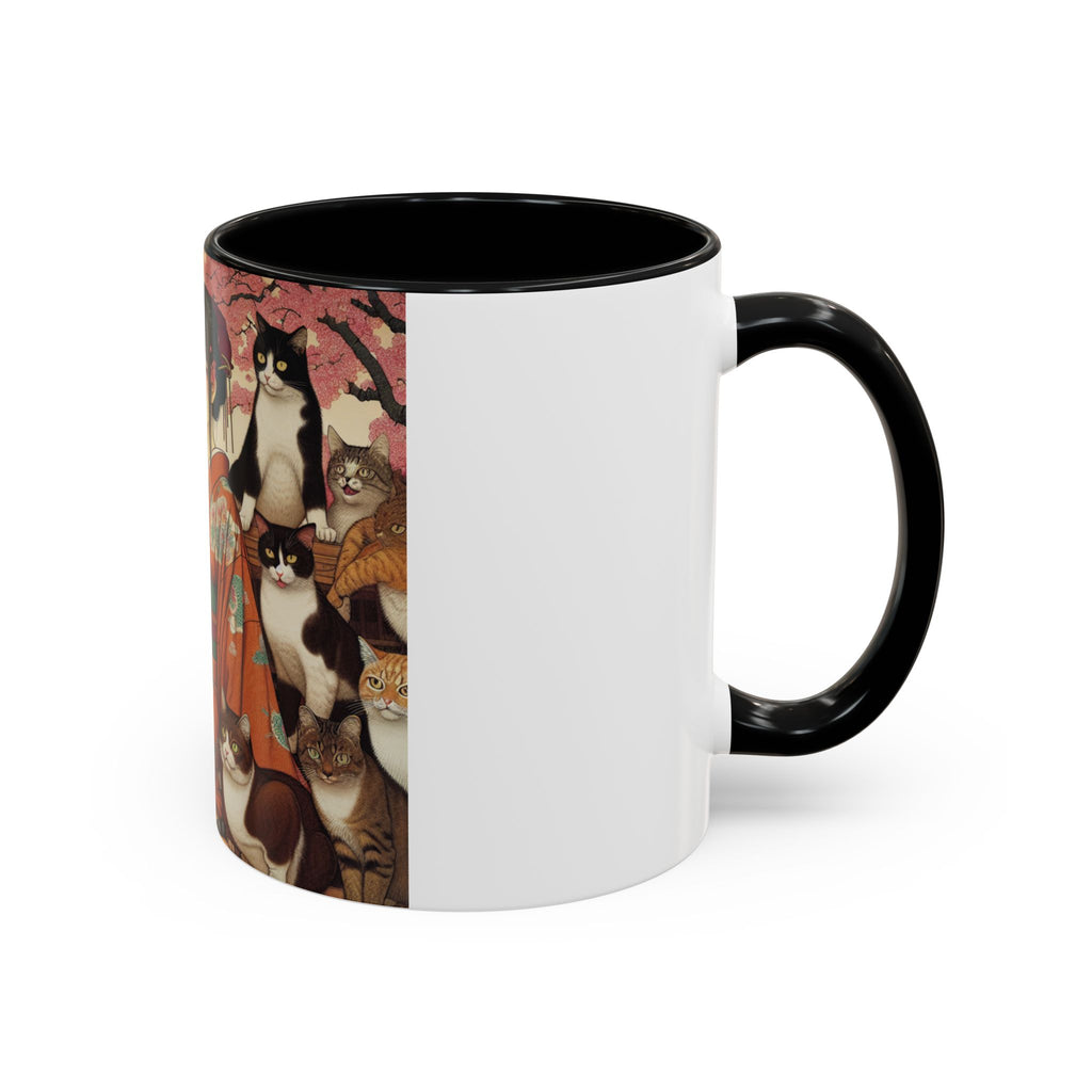 The Cats Made Me Do It Accent Coffee Mug (11, 15oz)