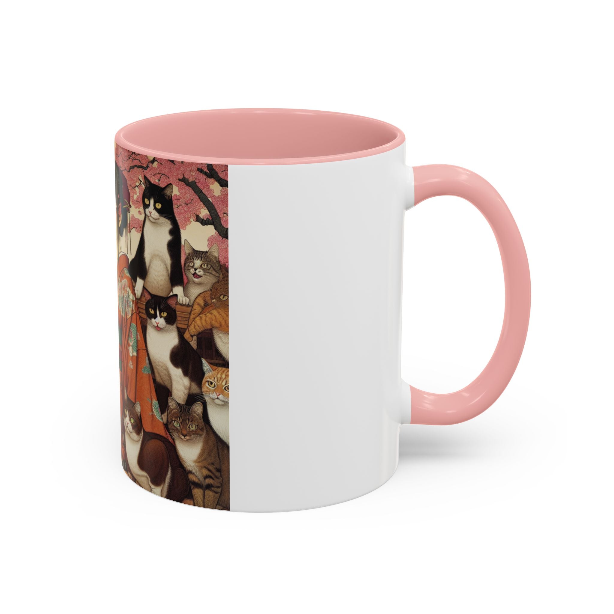 The Cats Made Me Do It Accent Coffee Mug (11, 15oz)