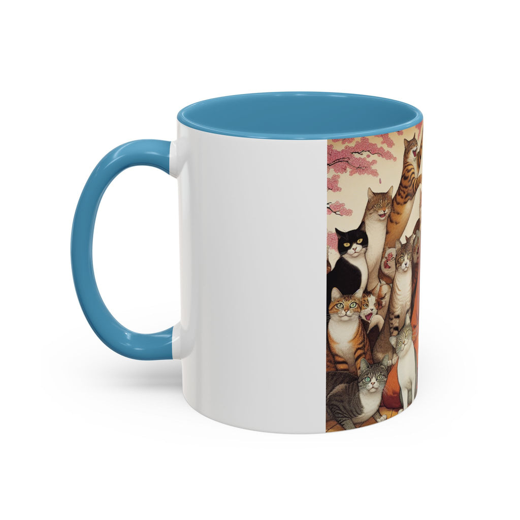 The Cats Made Me Do It Accent Coffee Mug (11, 15oz)
