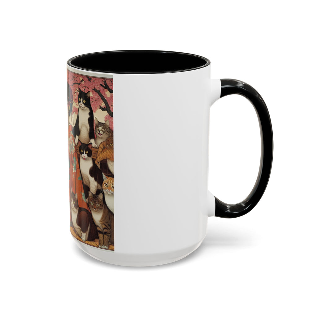 The Cats Made Me Do It Accent Coffee Mug (11, 15oz)
