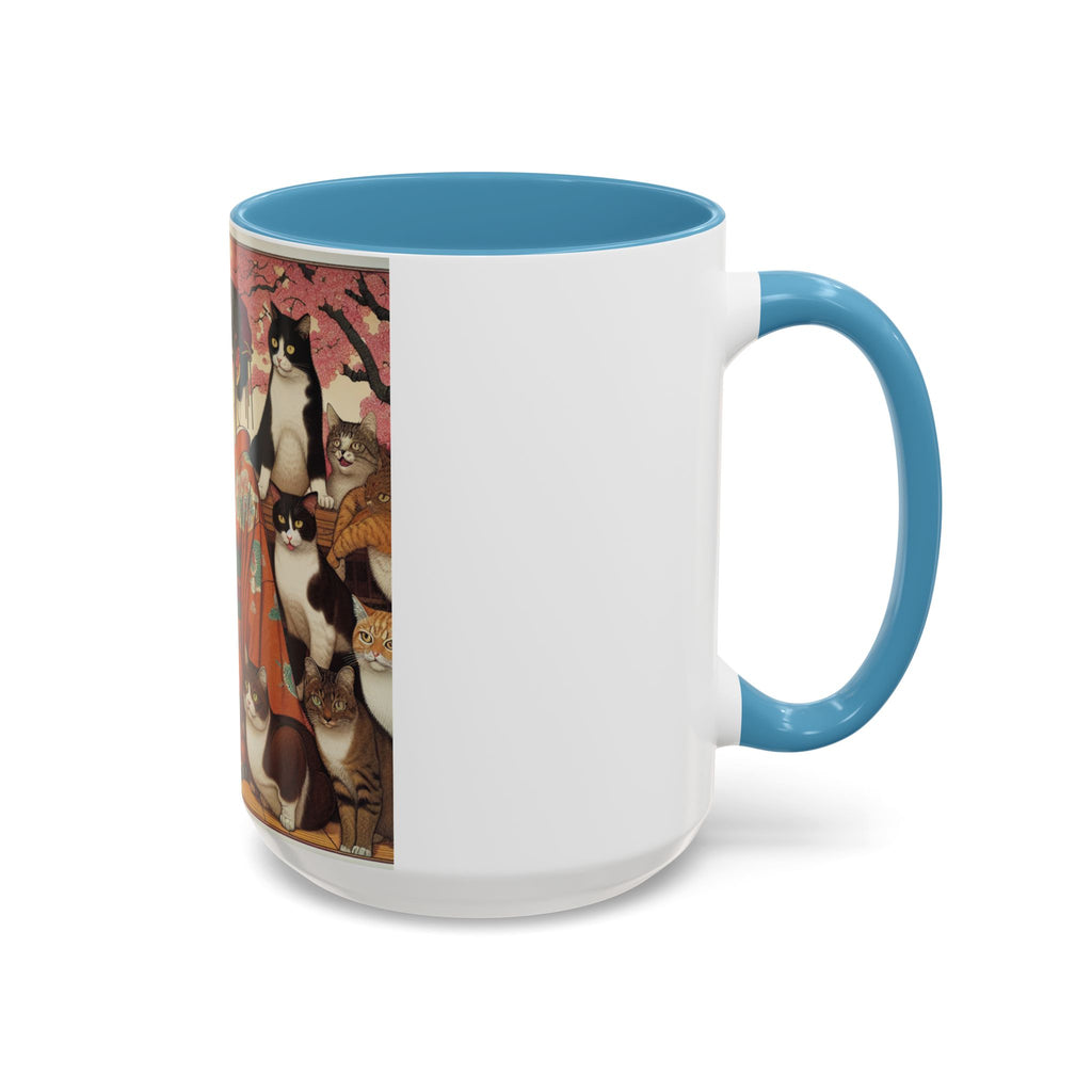 The Cats Made Me Do It Accent Coffee Mug (11, 15oz)