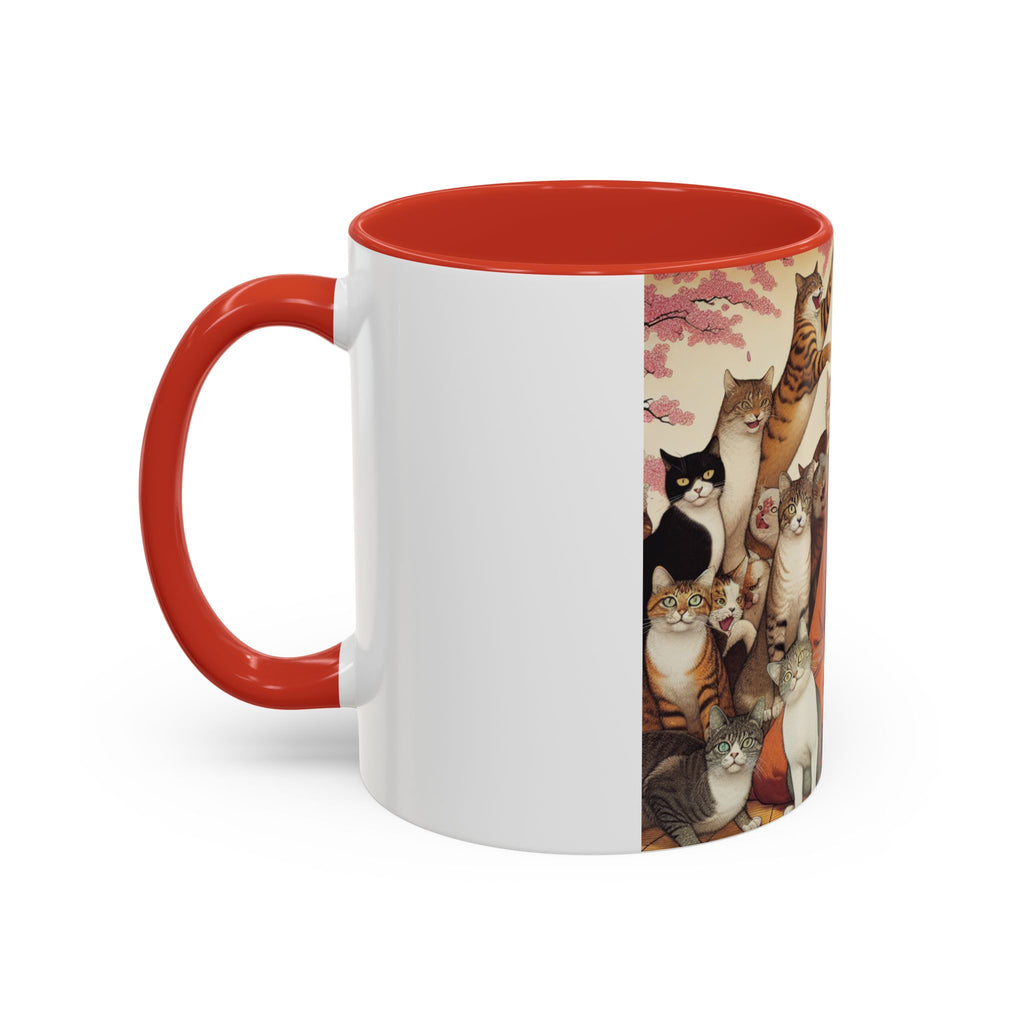 The Cats Made Me Do It Accent Coffee Mug (11, 15oz)