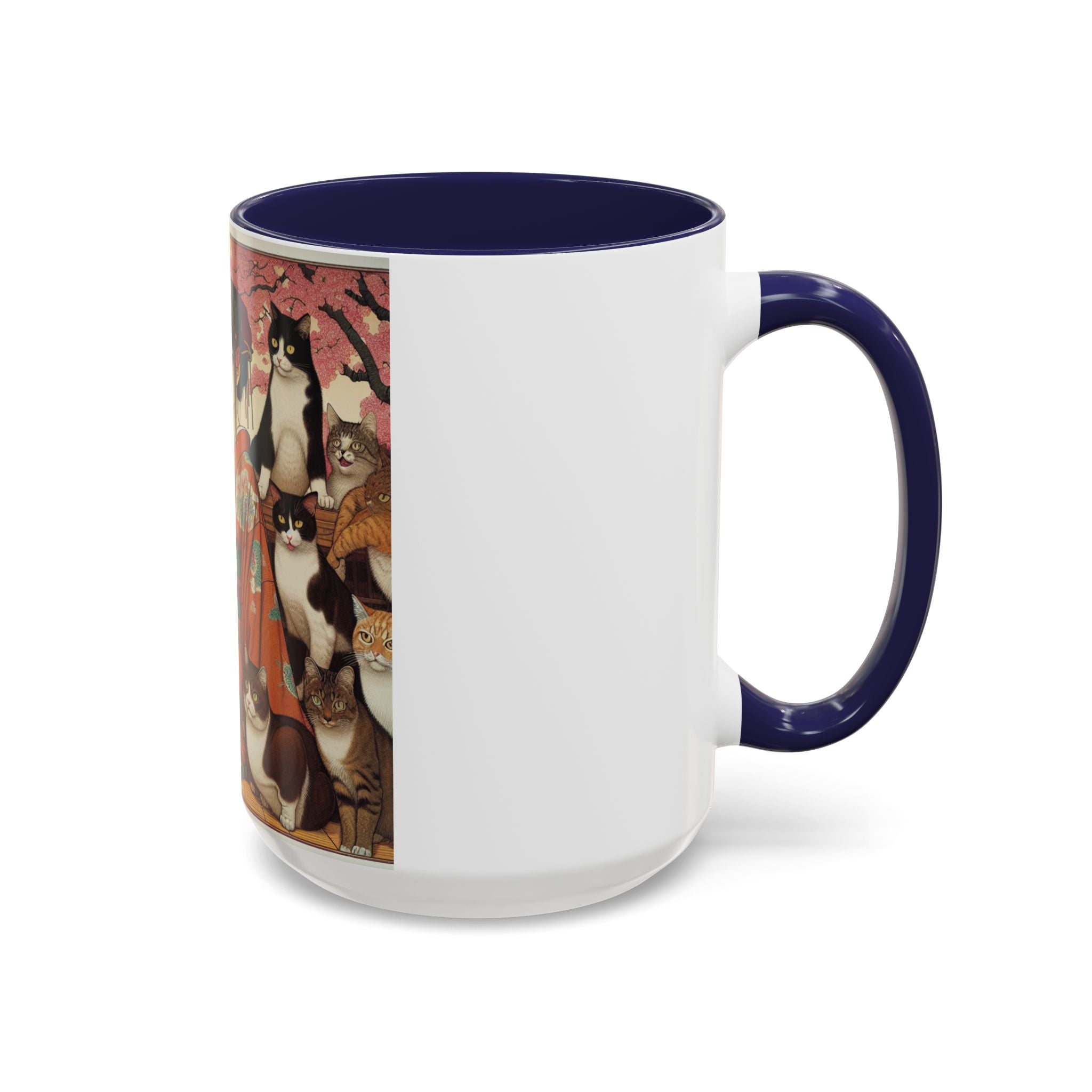 The Cats Made Me Do It Accent Coffee Mug (11, 15oz)